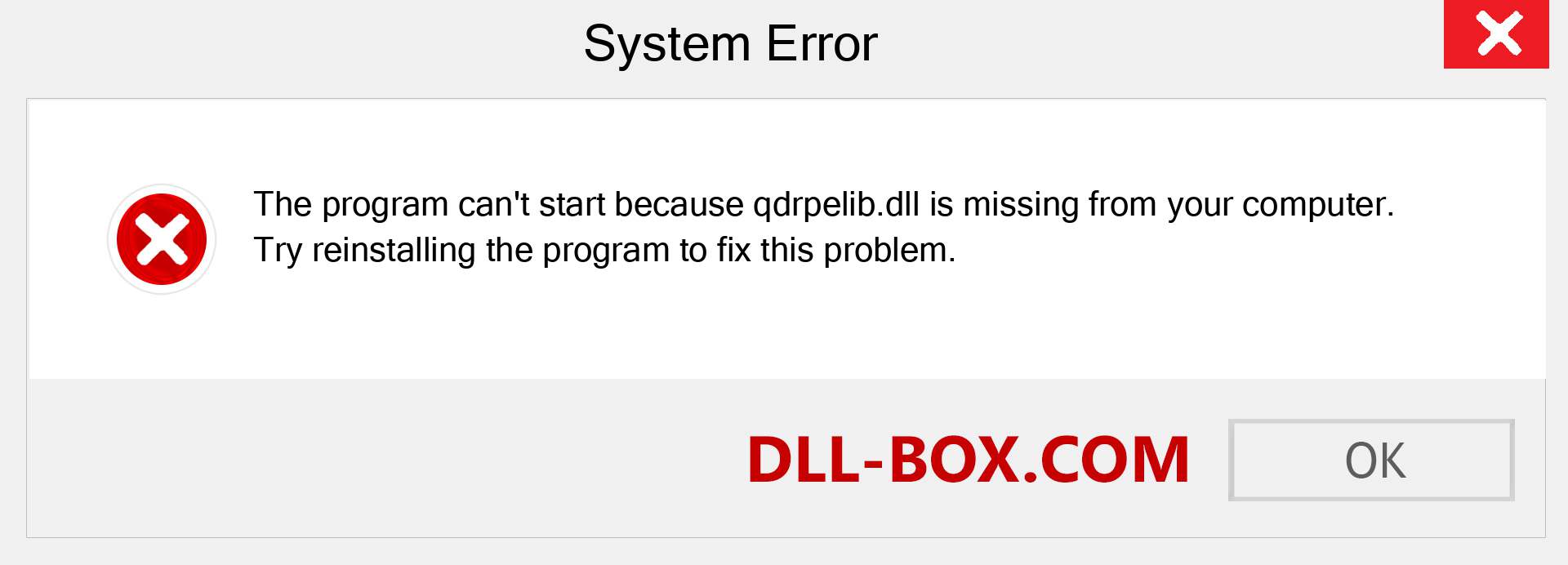 qdrpelib.dll file is missing?. Download for Windows 7, 8, 10 - Fix  qdrpelib dll Missing Error on Windows, photos, images